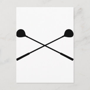 golfclubs kruisen briefkaart