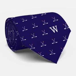 Golfclubs met monogram donkerblauw stropdas