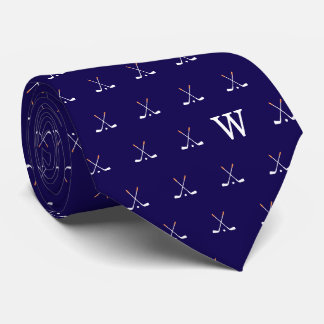 Golfclubs met monogram donkerblauw stropdas