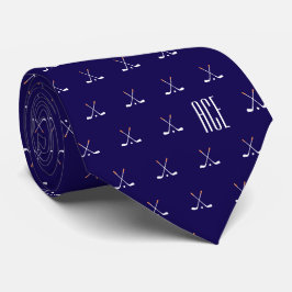 Golfclubs met monogram donkerblauw stropdas