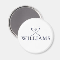 Golfclubs met naam in marineblauw