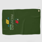 Golfclubs, naam en Initiaal-monogram Golfhanddoek (Horizontaal)