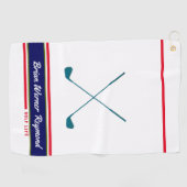 Golfclubs / naam golfspeler golfhanddoek (Horizontaal)