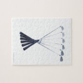 Golfclubs op witte achtergrond legpuzzel (Horizontaal)