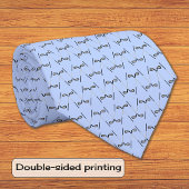 Golfclubs patroon blauw stropdas