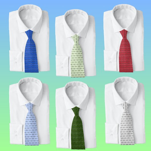 Golfclubs patroon bleek groen stropdas