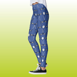 Golfclubs patroonblauw leggings