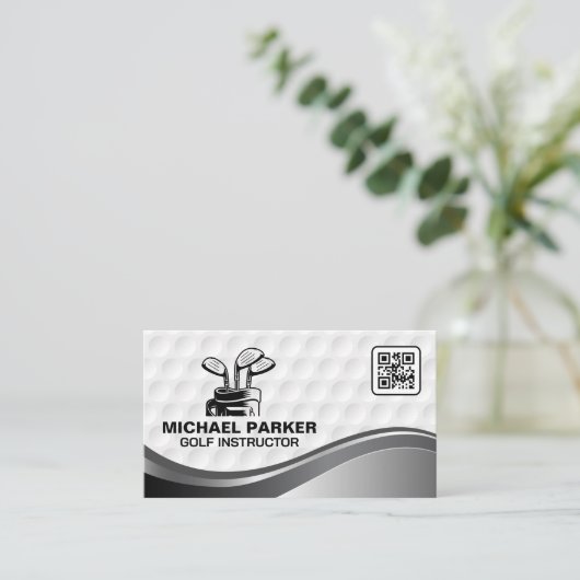 Golfclubs | QR-code Visitekaartje (Staand voorkant)