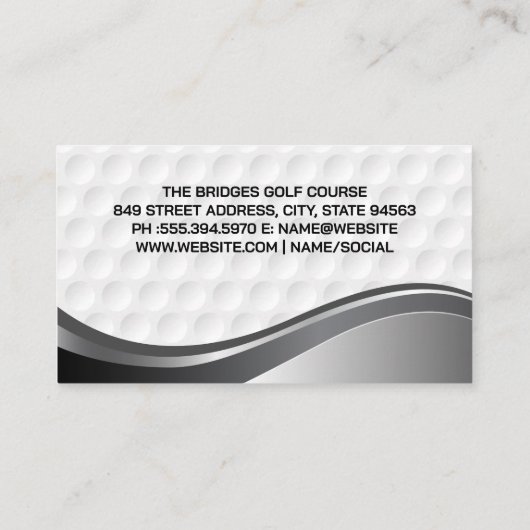 Golfclubs | QR-code Visitekaartje (Achterkant)