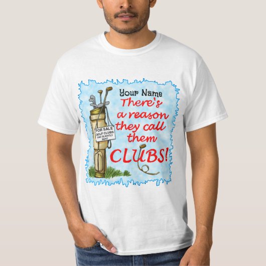 Golfclubs T-shirt (Voorkant)