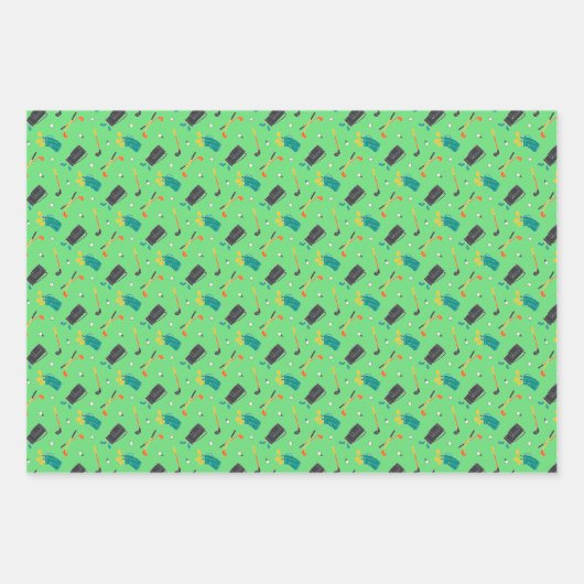 Golfclubs T - shirts Balls Bag Sportpatroon Inpakpapier Vel (Voorkant 3)