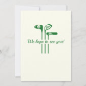 Golfclubs Thema Par T-shirt 50ste verjaardagsfeest Kaart (Achterkant)