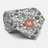 Golfclubs Waterverf monogram Stropdas (Opgerold)