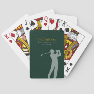 Golfclubspelers Man die golf speelt Pokerkaarten