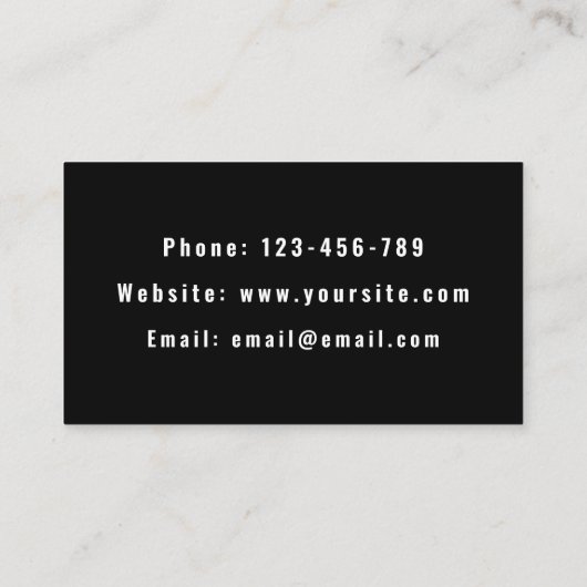 Golfcoach Golfer Instructor Classy Zwart & Wit Visitekaartje (Achterkant)