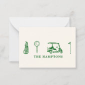 golfcocktail notitiekaartje (Voorkant)