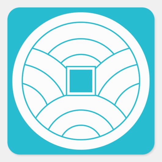 Golfcoin Vierkante Sticker (Voorkant)