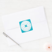 Golfcoin Vierkante Sticker (Envelop)