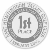 Golfcompetitie Prijssticker Sticker (Voorkant)