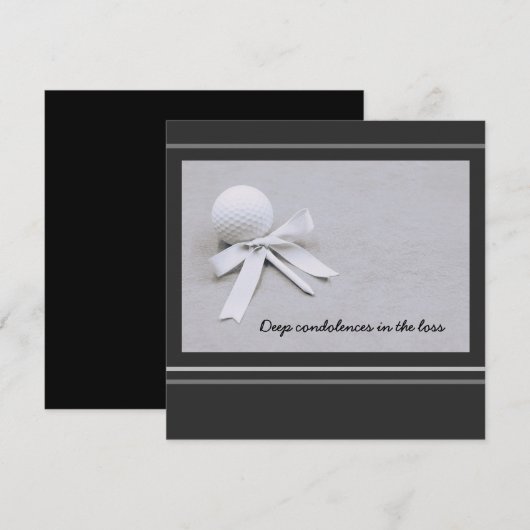 Golfcondoleances in het verlies van golfer in grij (Voorkant / Achterkant)