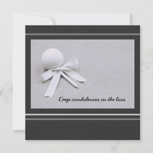 Golfcondoleances in het verlies van golfer in grij (Voorkant)