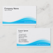 Golfcontour - hemelsblauw visitekaartje (Voorkant / Achterkant)