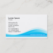 Golfcontour - hemelsblauw visitekaartje (Achterkant)