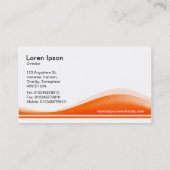 Golfcontour - Oranje Visitekaartje (Achterkant)