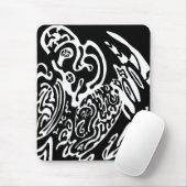 "Golfcreatie" abstracte B&W kunst Muismat (Met muis)