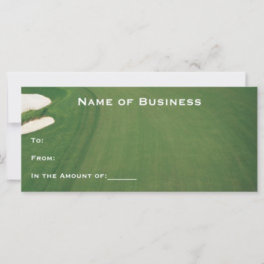 Golfcursus Business Cadeaubon (Achterkant)