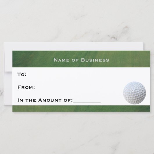 Golfcursus Business Cadeaubon (Achterkant)