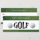 Golfcursus Business Cadeaubon (Voorkant / Achterkant)