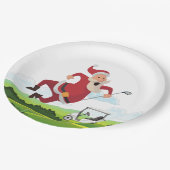 Golfcursus en kerstcadeautje papieren bordje (Gekanteld)