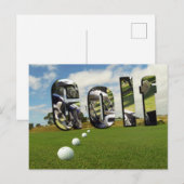 Golfcursus en -Logo, Briefkaart (Voorkant / Achterkant)