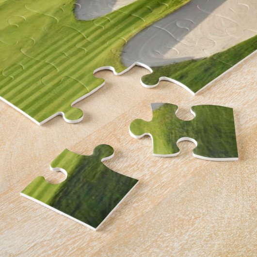 Golfcursus greeens achtergrond legpuzzel (Zijkant)