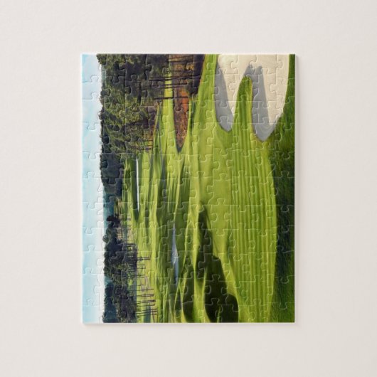 Golfcursus greeens achtergrond legpuzzel (Verticaal)