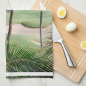 Golfcursus in Tropics Towel Theedoek (Quarter Fold)