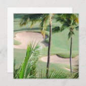 Golfcursus in Tropics-uitnodigingen Kaart (Voorkant / Achterkant)