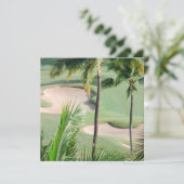 Golfcursus in Tropics-uitnodigingen Kaart (Staand voorkant)