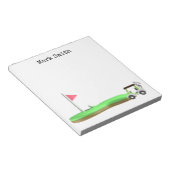 Golfcursus met Golf Cart voor golfer Notitieblok (Schuin)