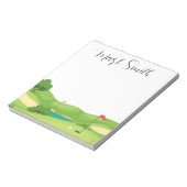 Golfcursus met naam notitieblok (Linkerzijde)