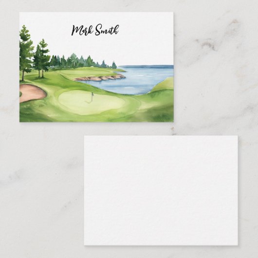 Golfcursus Notitiekaartje (Voorkant / Achterkant)