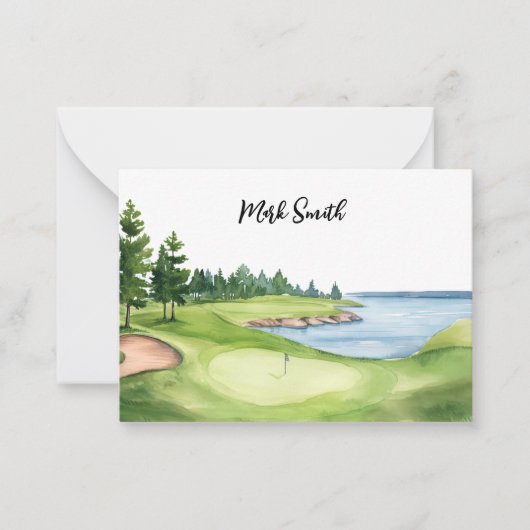 Golfcursus Notitiekaartje (Voorkant)