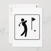 Golfcursus Pictogram Briefkaart (Voorkant / Achterkant)
