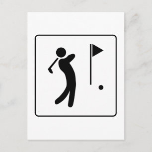 Golfcursus Pictogram Briefkaart