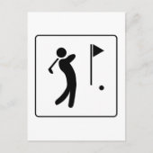 Golfcursus Pictogram Briefkaart (Voorkant)
