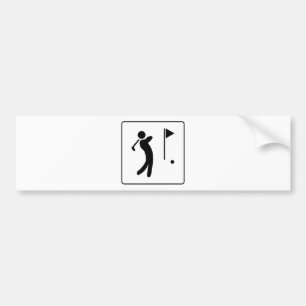 Golfcursus Pictogram Bumpersticker