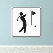 Golfcursus Pictogram Canvas Afdruk (Insitu (Houten vloer))