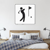 Golfcursus Pictogram Canvas Afdruk (Insitu (Slaapkamer))