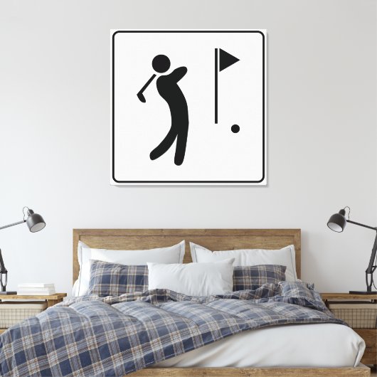 Golfcursus Pictogram Canvas Afdruk (Insitu (Slaapkamer))